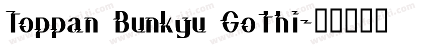 Toppan Bunkyu Gothi字体转换